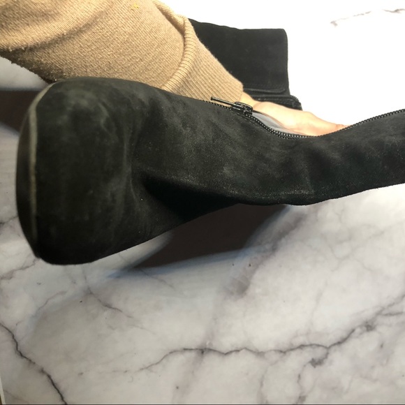 Nine West Womens ankle boot 9 black triangle heel - Picture 10 of 13